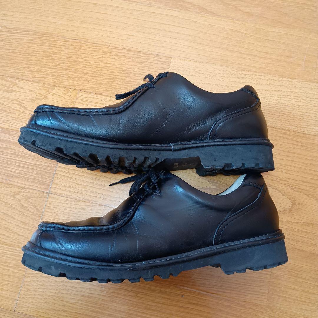上質　金谷製靴　チロリアンシューズ　26.5 EEEE レザー　黒　ブラック
