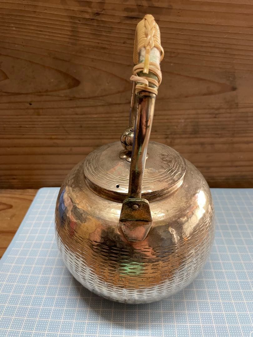 ア*社様 薬缶【m1349 水注　水さし 湯沸かし　急須　茶器　茶道具　煎茶　銀