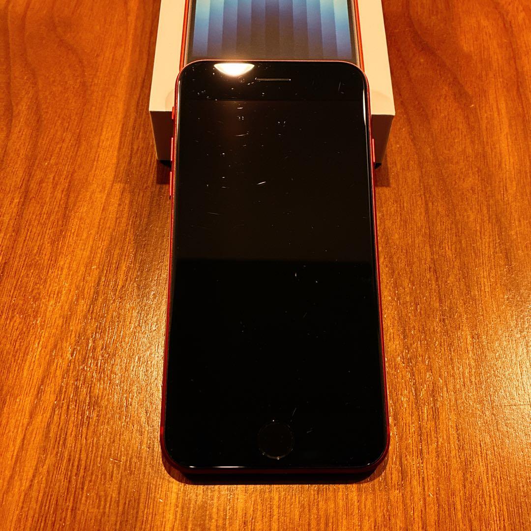 iPhoneSE 第3世代 レッド 128GB SIMフリー 箱&付属品あり