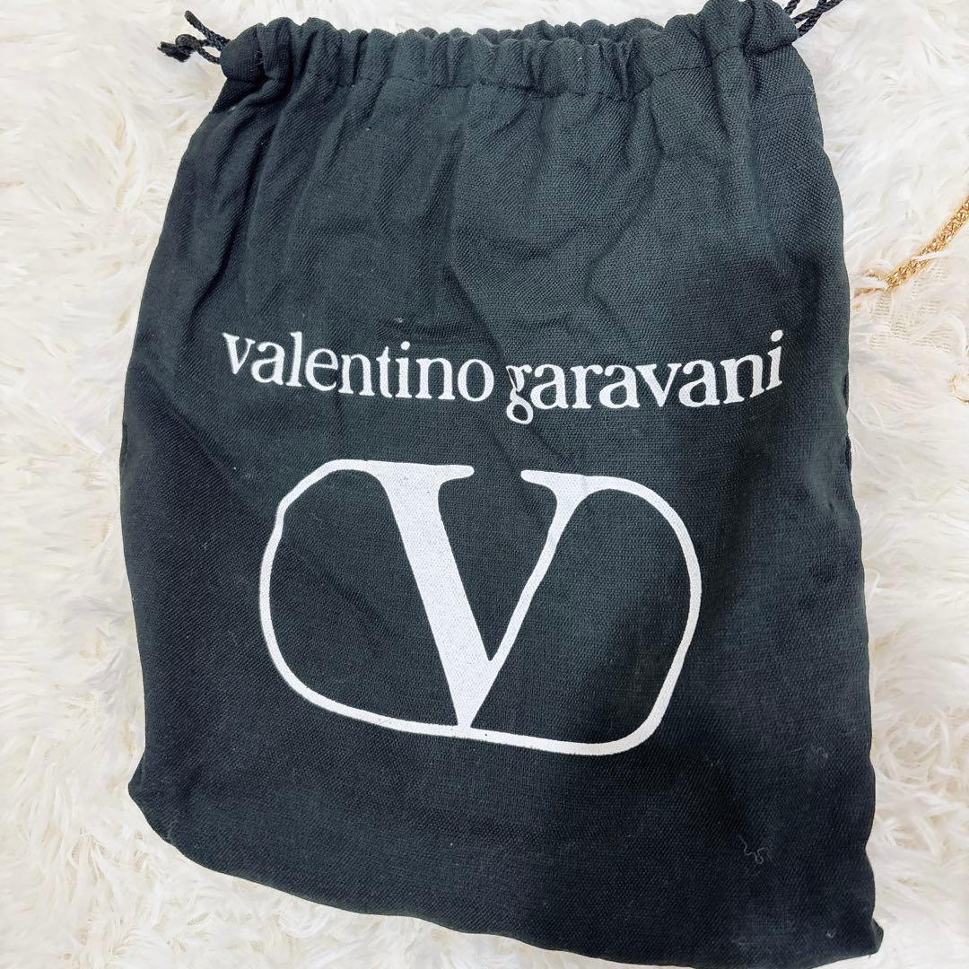 ヴァレンチノ・ガラヴァーニ　ブラウンレザーショルダーバッグ