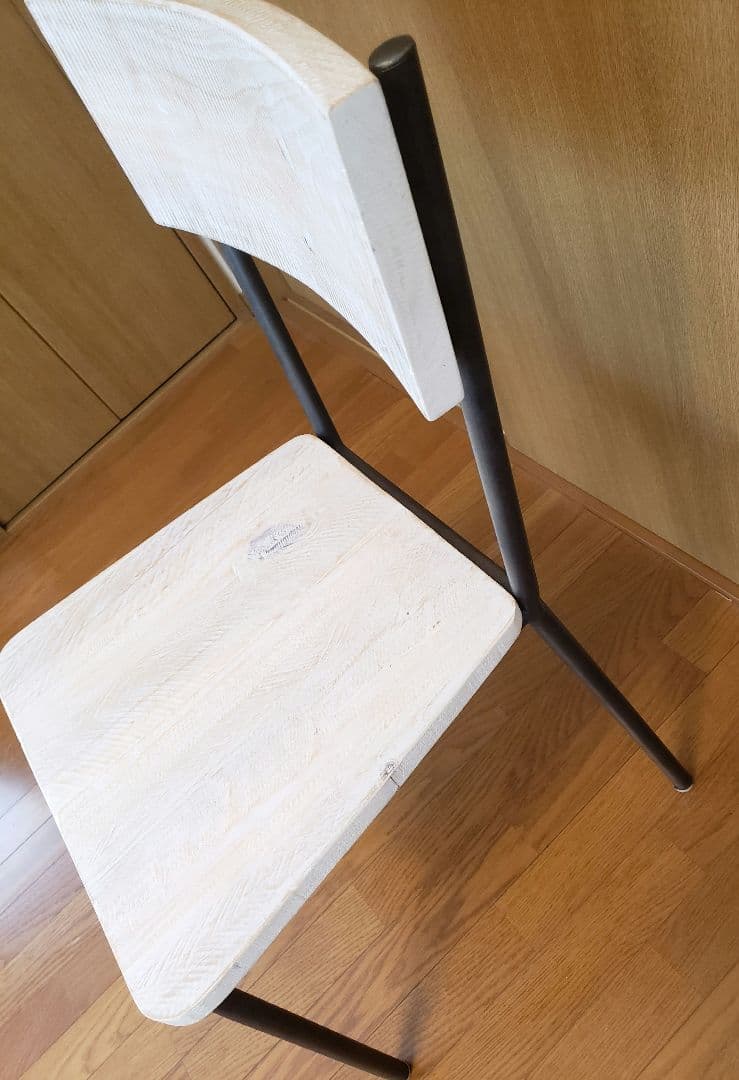 未使用※ラフォーマ・ジャパン木製シンプルチェア ホワイトウッド
