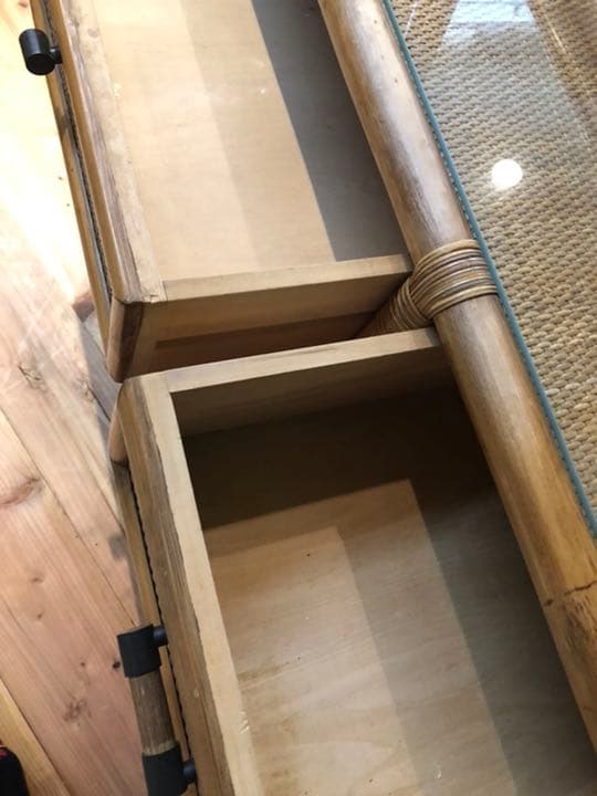 籐 ラタン ドレッサー 鏡台 インテリア アンティーク ビンテージ 昭和レトロ