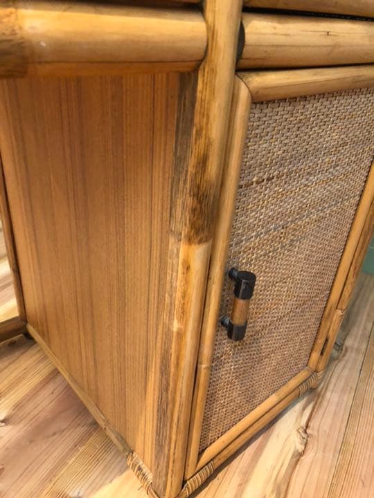 籐 ラタン ドレッサー 鏡台 インテリア アンティーク ビンテージ 昭和レトロ