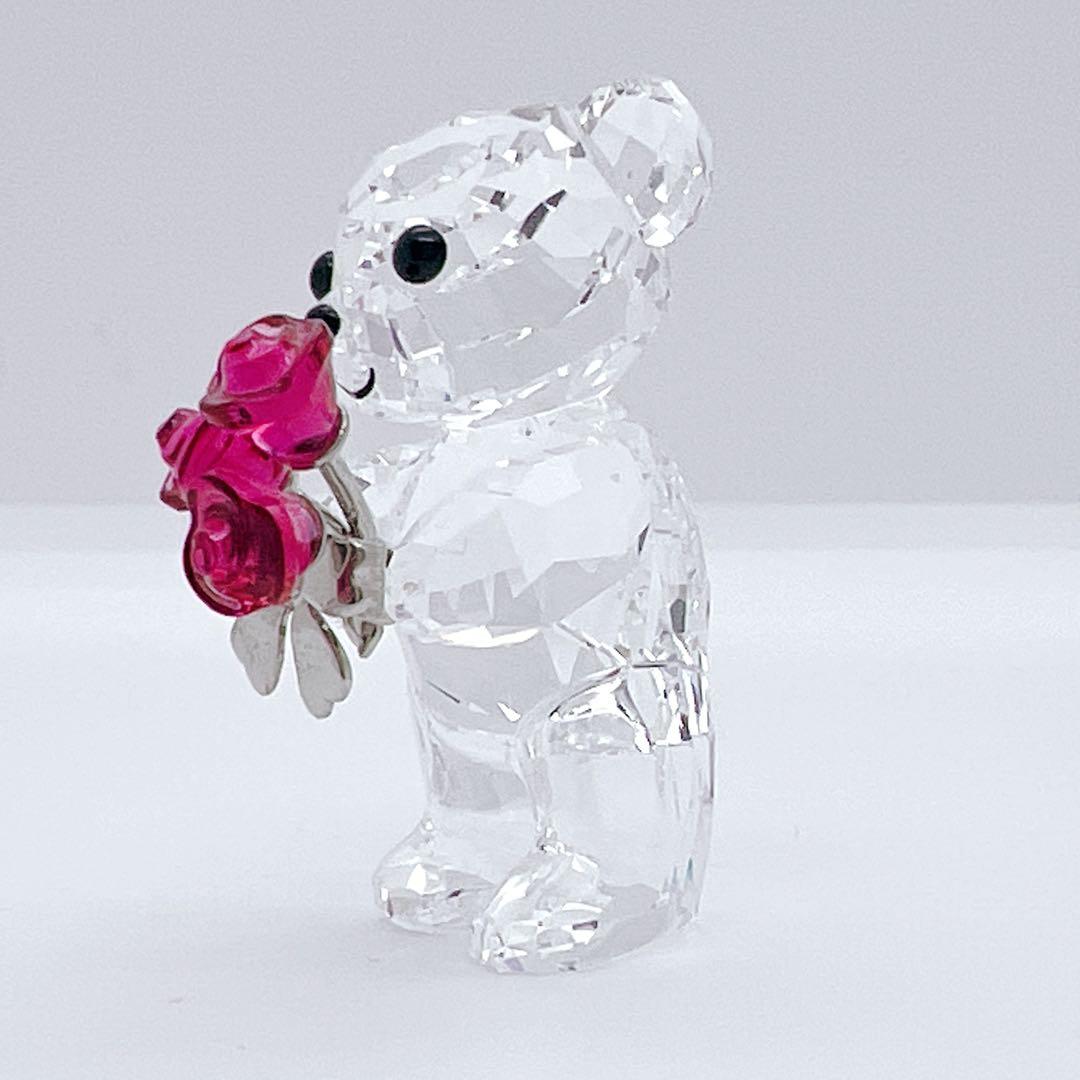 【箱付】スワロフスキー クリスベア くま 赤いバラ 薔薇 リボン 入手困難 廃盤
