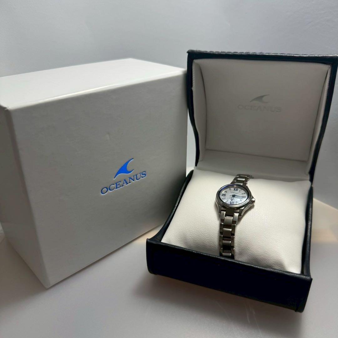 オシアナス OCW-70PJ-7AJF レディース 白蝶貝 ブルー 電波ソーラー