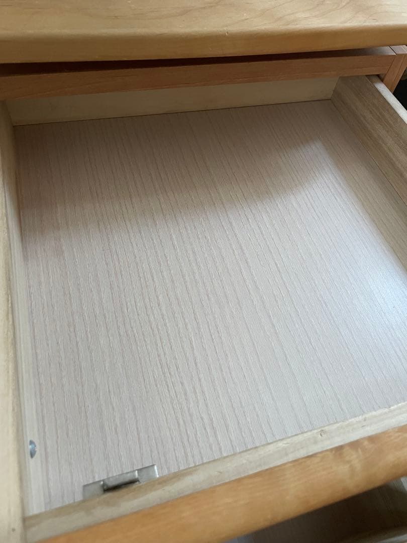 堀田木工所　hotta woody　昇降式　ワゴン　袖机　鍵　学習机　国産　無垢