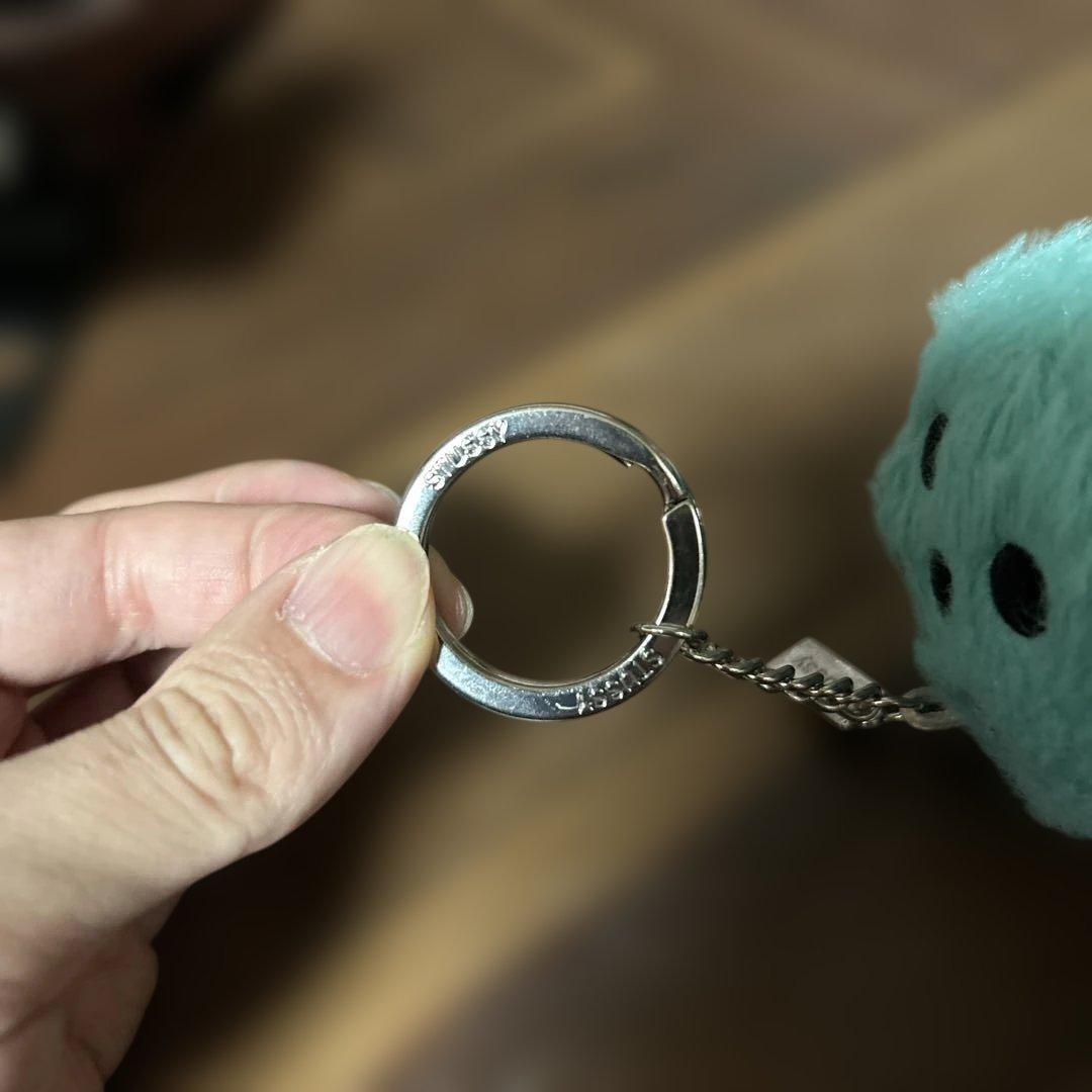 STUSSY FUZZY DICE KEYCHAIN キーホルダー ブルー