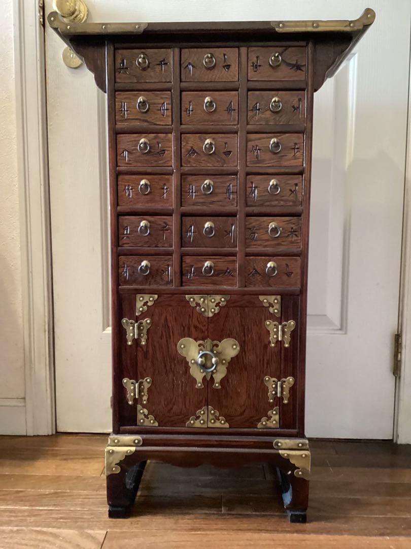 アンティーク木製家具　薬箪笥　李朝家具　インテリア　ビンテージ　アクセサリー入れ