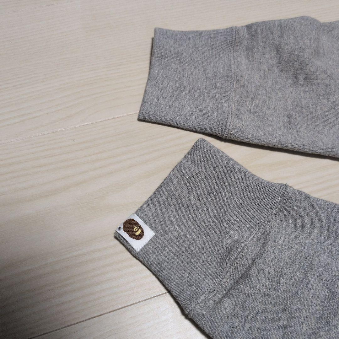 A BATHING APE BAPE グレー スウェット トレーナー L