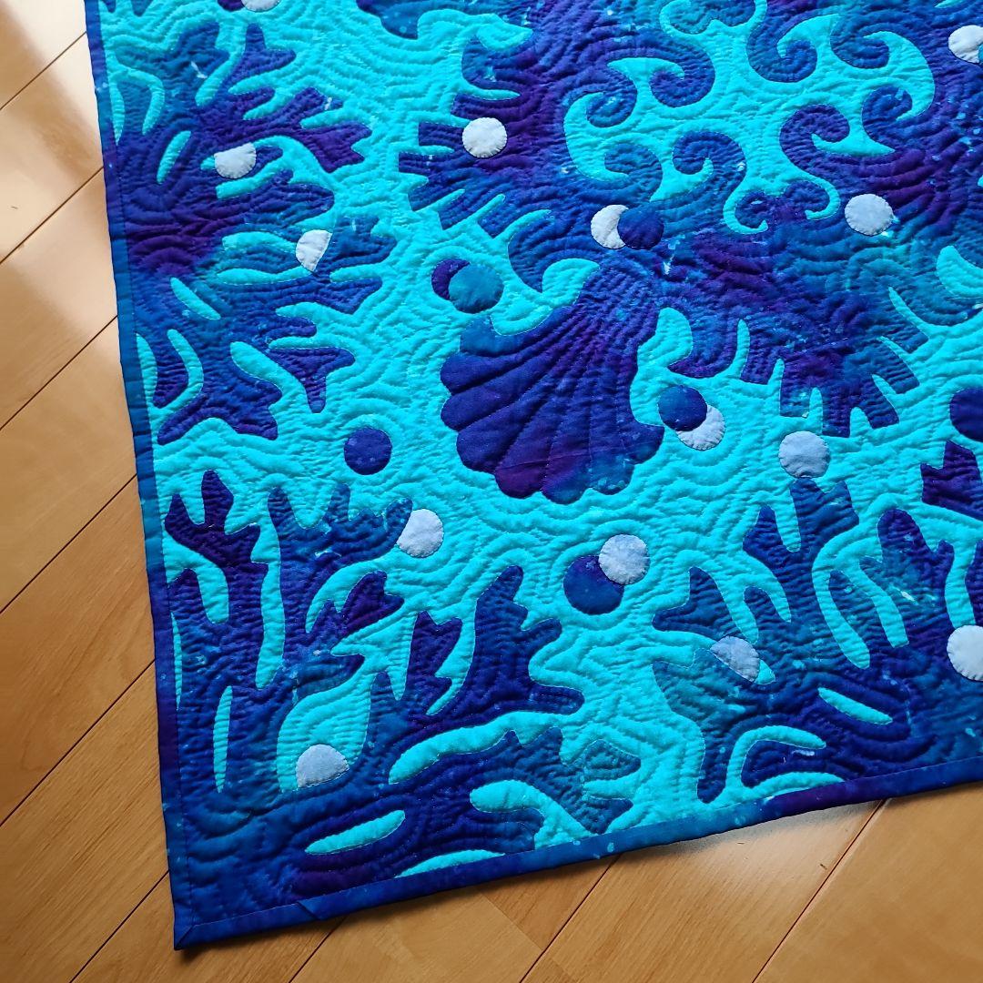 ハワイアンキルトタペストリー　海のキルト