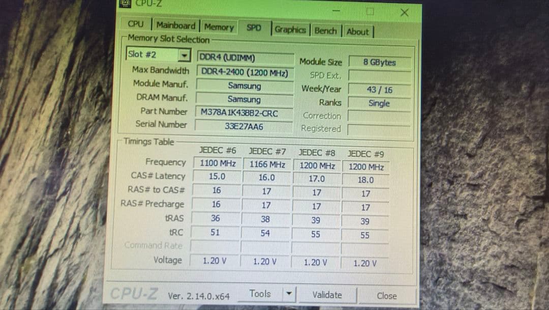 DDR4 8GBx4枚 32GB pc4-2400 動作確認済み ②