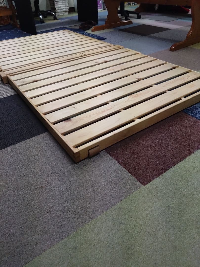 中居木工　ひのきスノコマット 折りたたみマット スプリング付き①