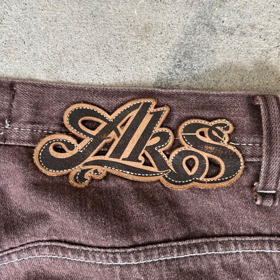 akademiks 00s baggy denim brown 極太 B系