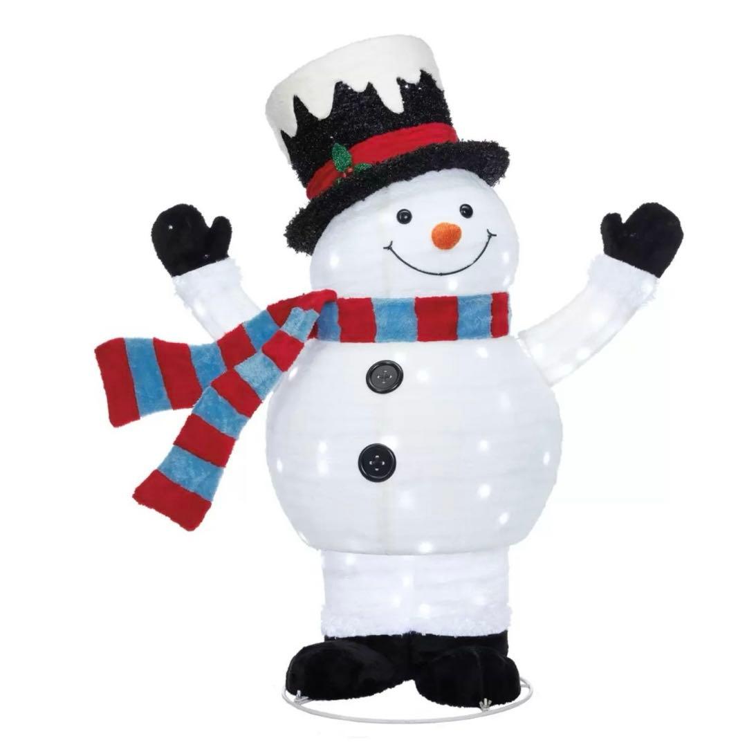 【新品】ポップアップ スノーマンファミリー 3体セット LED イルミネーション