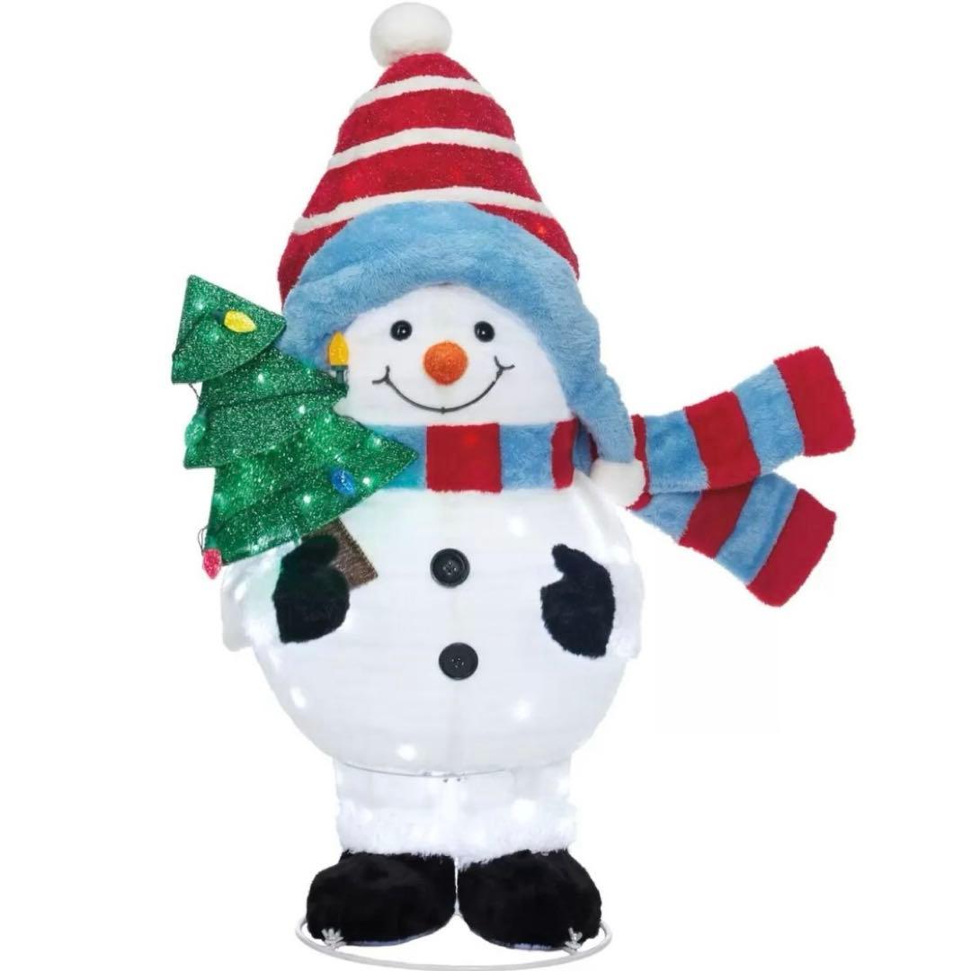 【新品】ポップアップ スノーマンファミリー 3体セット LED イルミネーション
