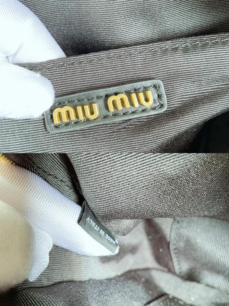 miu miu ブラック ハンドバッグ キルティング