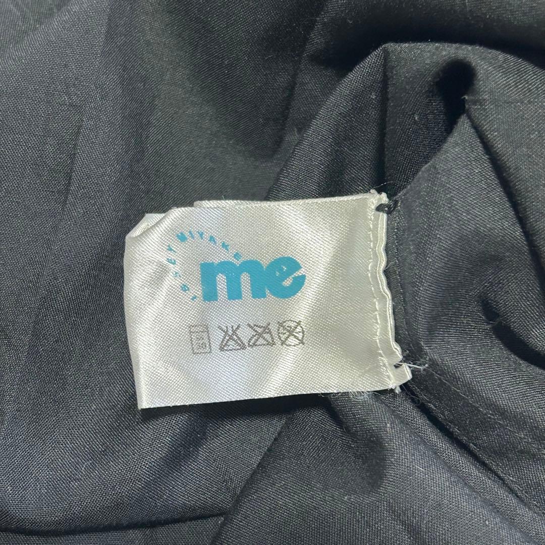 ミーイッセイミヤケ ブラウスシャツ 箔押し プリーツ ブラック サイズF