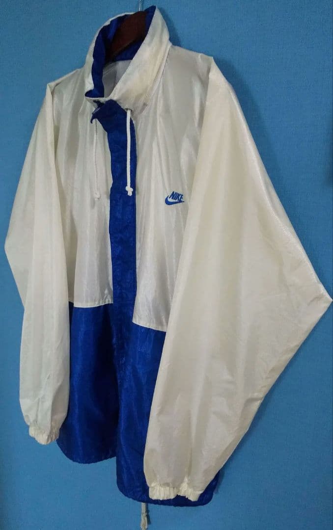 90'sNIKEナイキXXLウインドブレーカー特大BIGスポーツvintage青