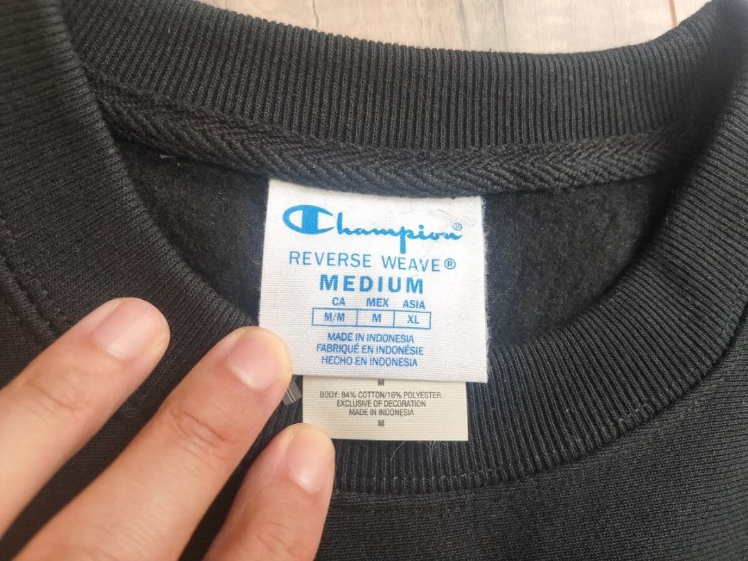 USA-M 新品 champion チャンピオン リバースウィーブ 黒