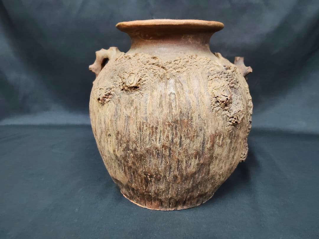 ​【骨董/美術品】陶芸 壺 花器「己巳年 冬巌作」在銘 落款あり