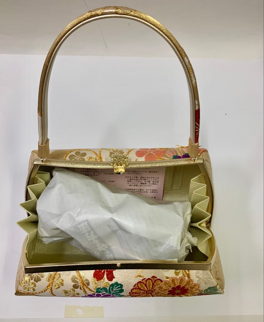 正絹　帯地西陣織　 　高級草履バック ZB144