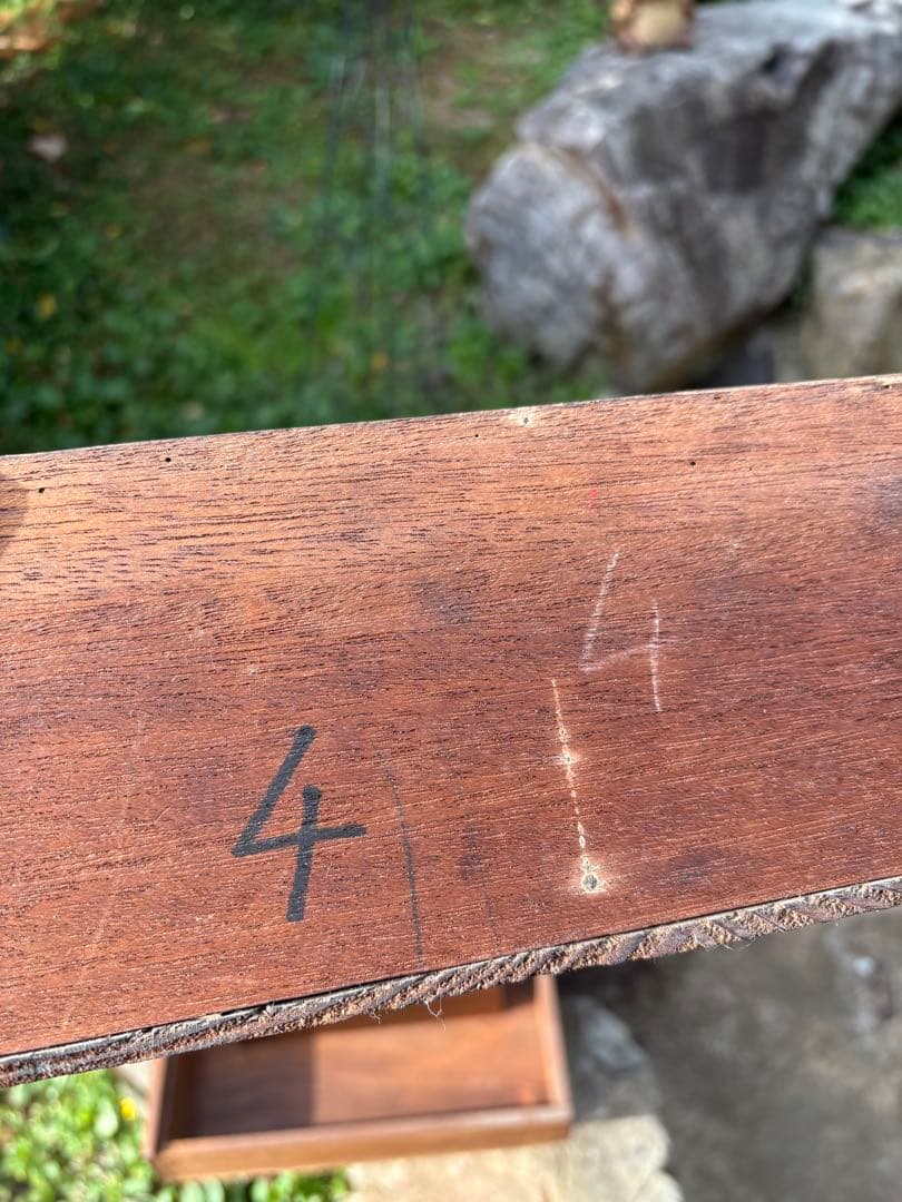 アンティーク　レトロ　木製デスク 5引き出し付き