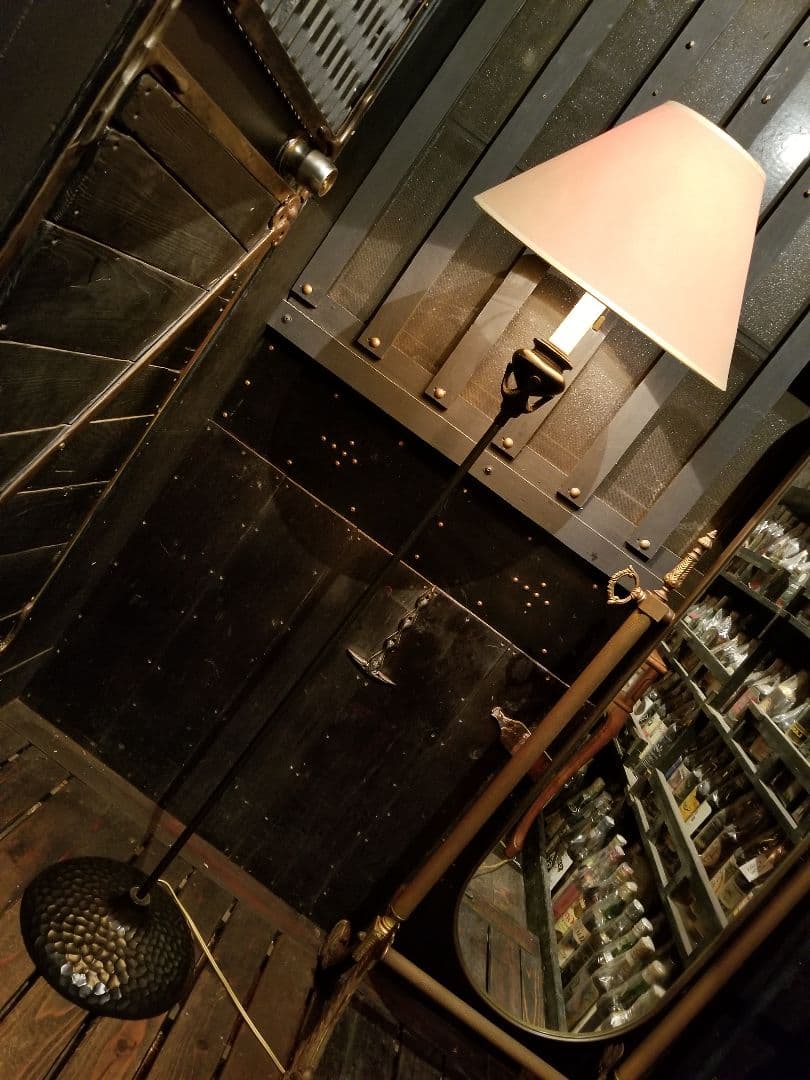 ロバート　アビー　アメリカ製　ヴィンテージ　ブラック　ハンマートーン　ランプ