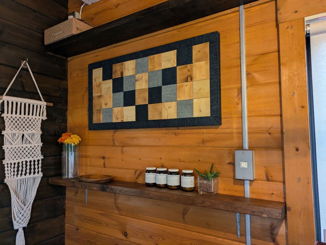 ウッドデニムモザイクアート