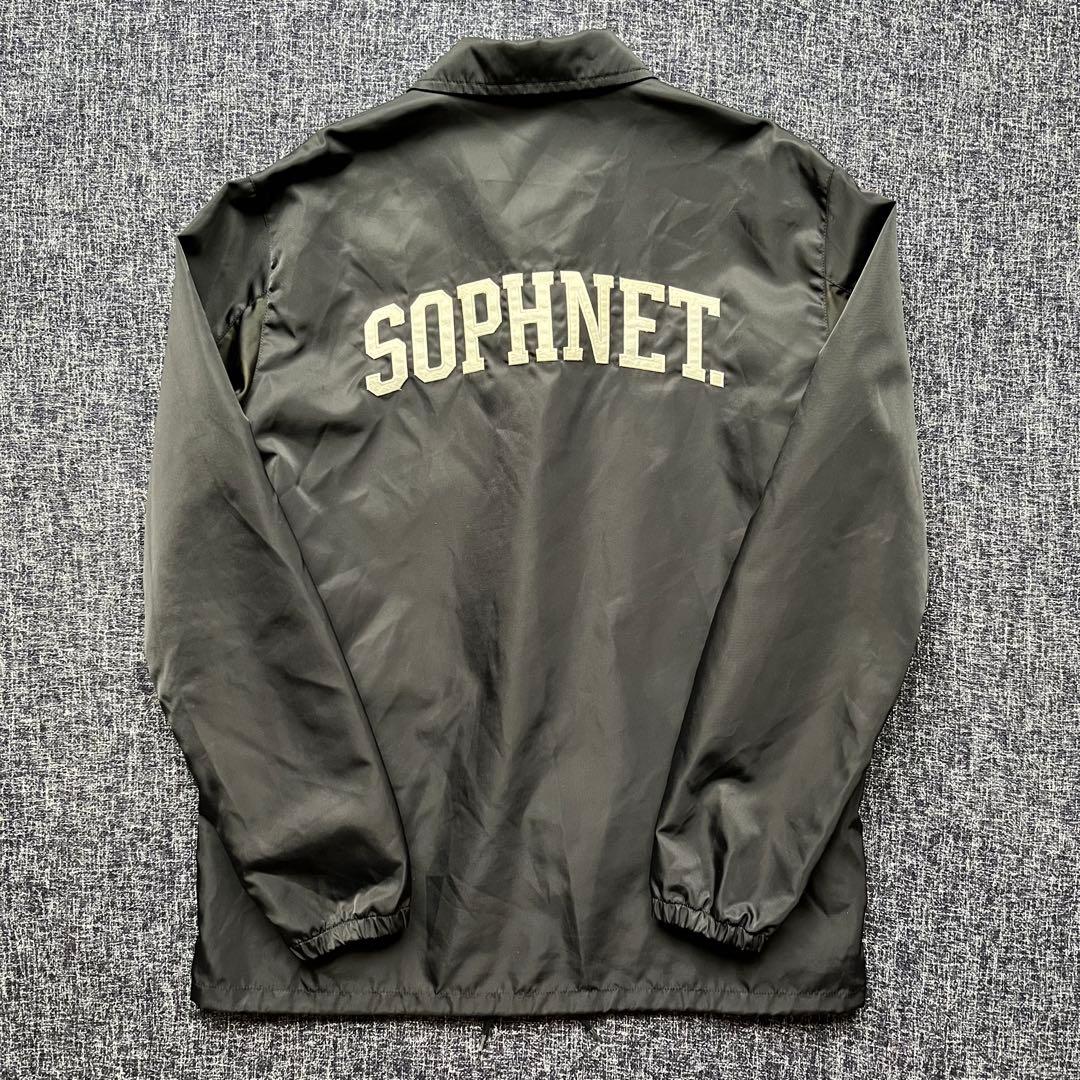 鉄雪SOPHNET. ナイロンジャケット 黒 ソフネット　コーチ　ブルゾン