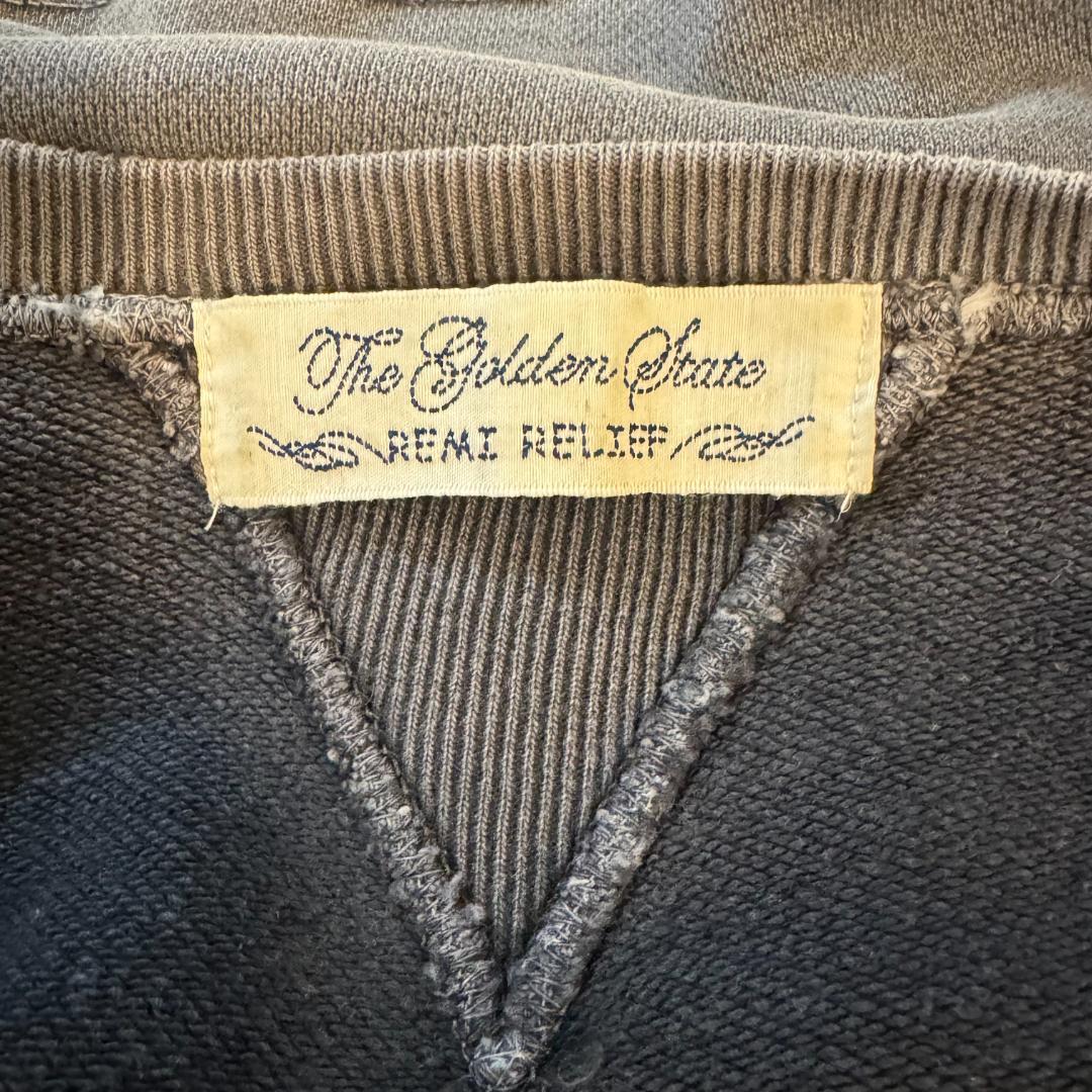 REMI RELIEF スウェット ヴィンテージ ダメージ加工 鬼フェード XL