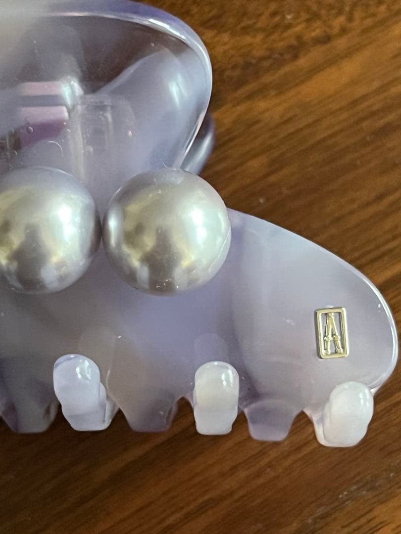 アレクサンドルドゥパリ2025aw♡パール付きパープルヘアクリップ