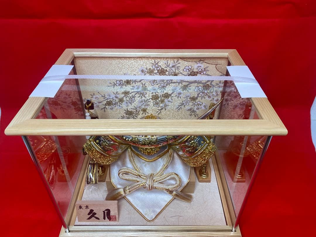 伊達政宗　東京久月　五月人形　兜飾り　白木柄ケース入