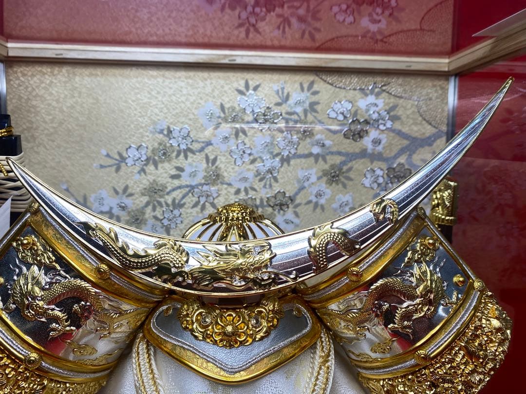 伊達政宗　東京久月　五月人形　兜飾り　白木柄ケース入