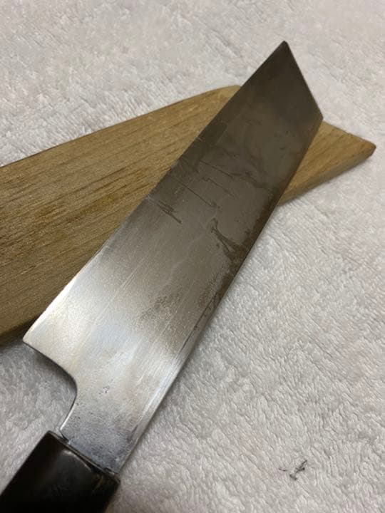 【英 5寸 鏡面 ムキモノ包丁 白本焼き】本焼きムキモノ包丁