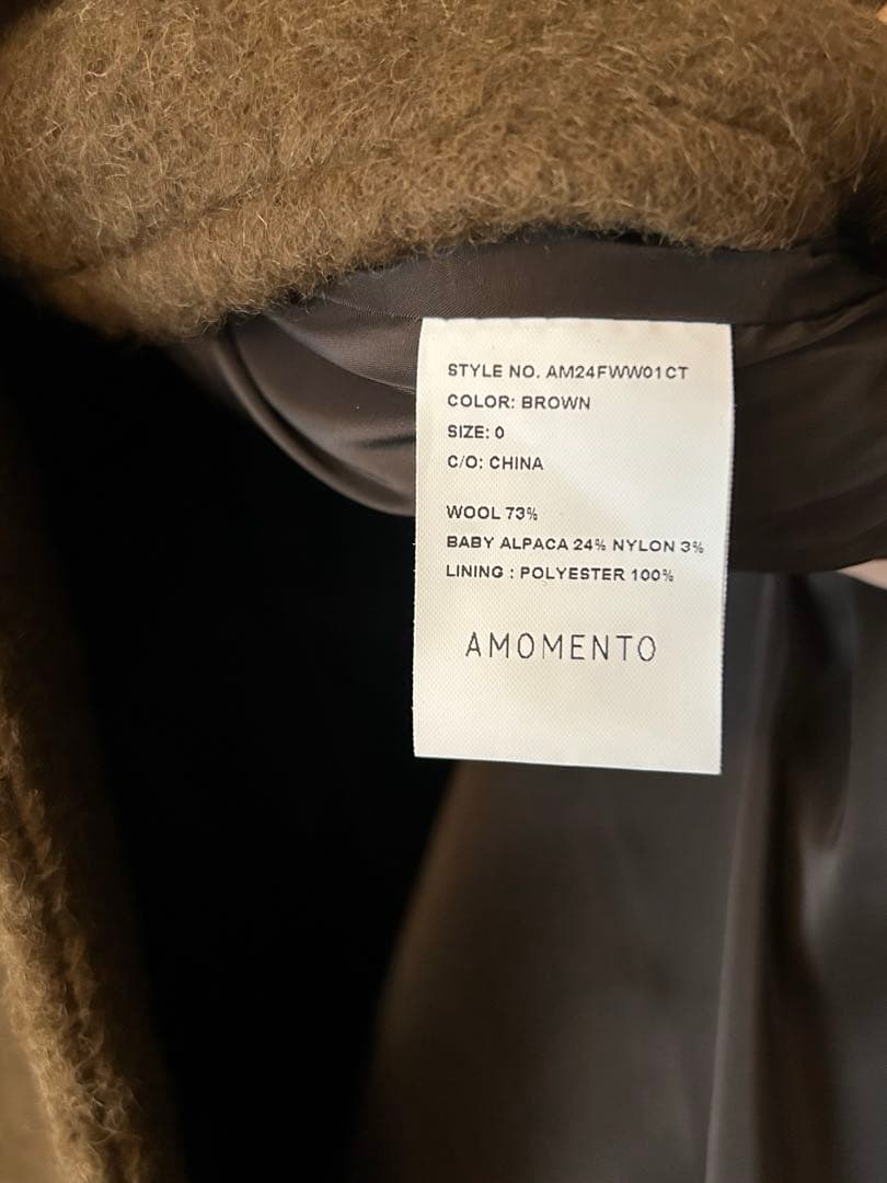新品未使用 AMOMENTO アモーメント　Alpaca Raglan Coat
