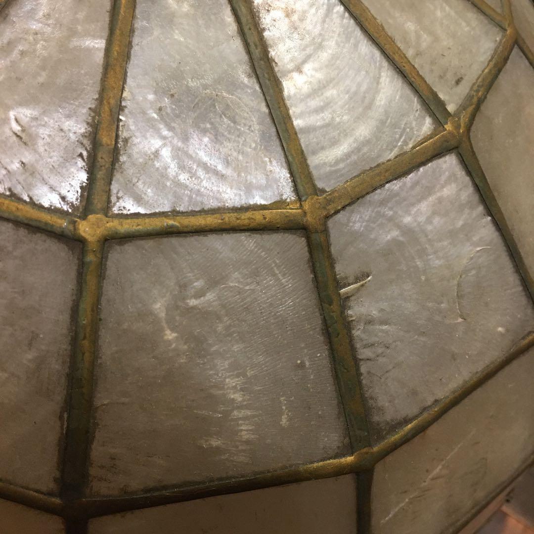 アンティーク　ランプシェード　螺鈿