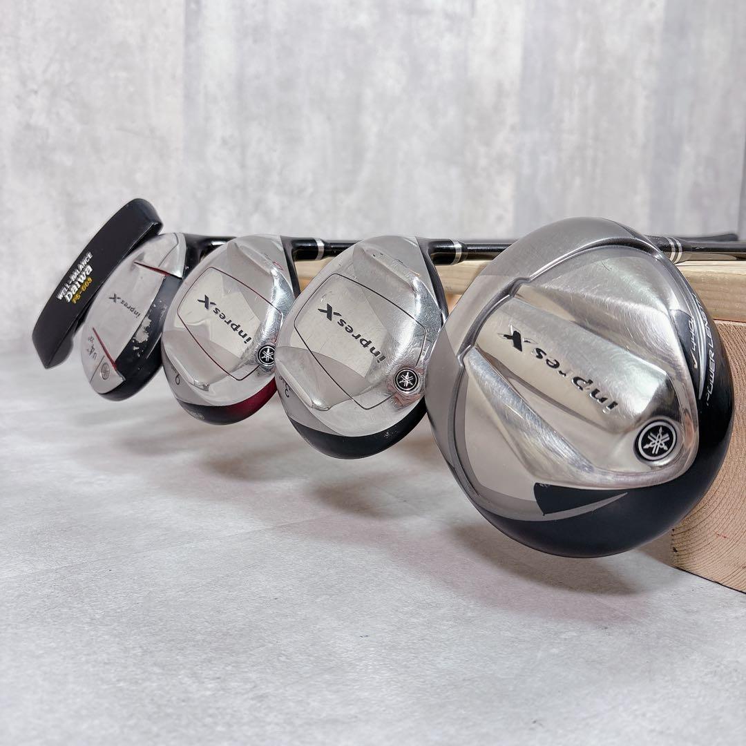 V951 ヤマハ 他 ゴルフクラブ メンズ フルセット インプレスX 黒 初心者