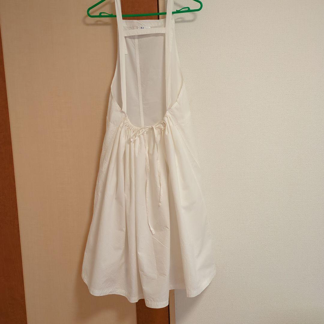 yarmo ヤーモ ビブエプロンドレス 白