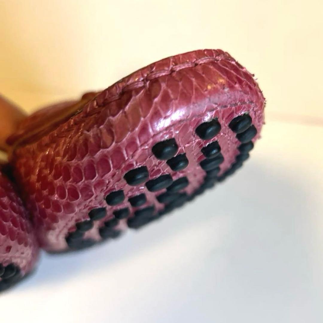 未使用　TOD'S トッズ　パイソン　ドライビングシューズ 37