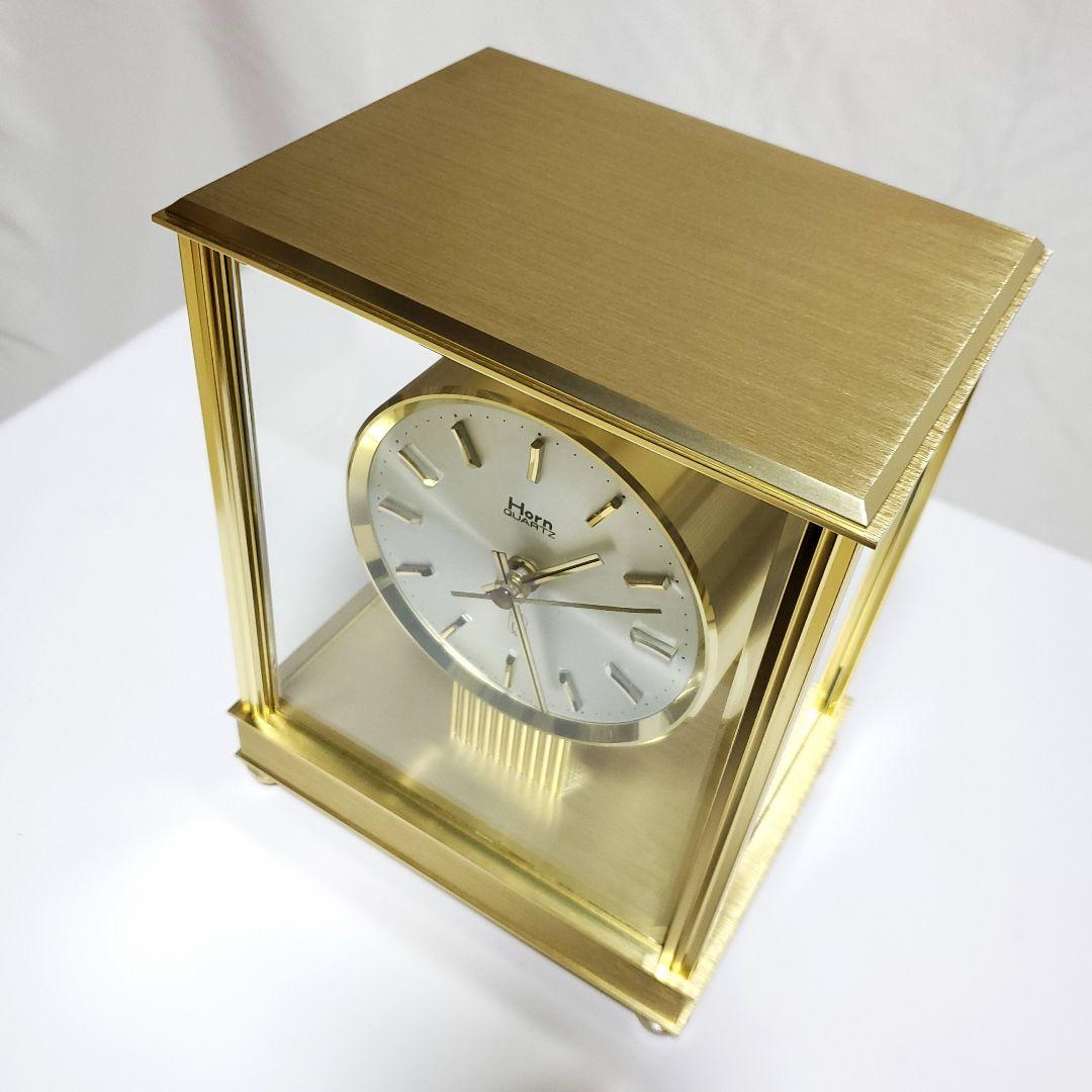 Horn Quartz GERMANY MOVE 置時計 金色 ゴールド お洒落