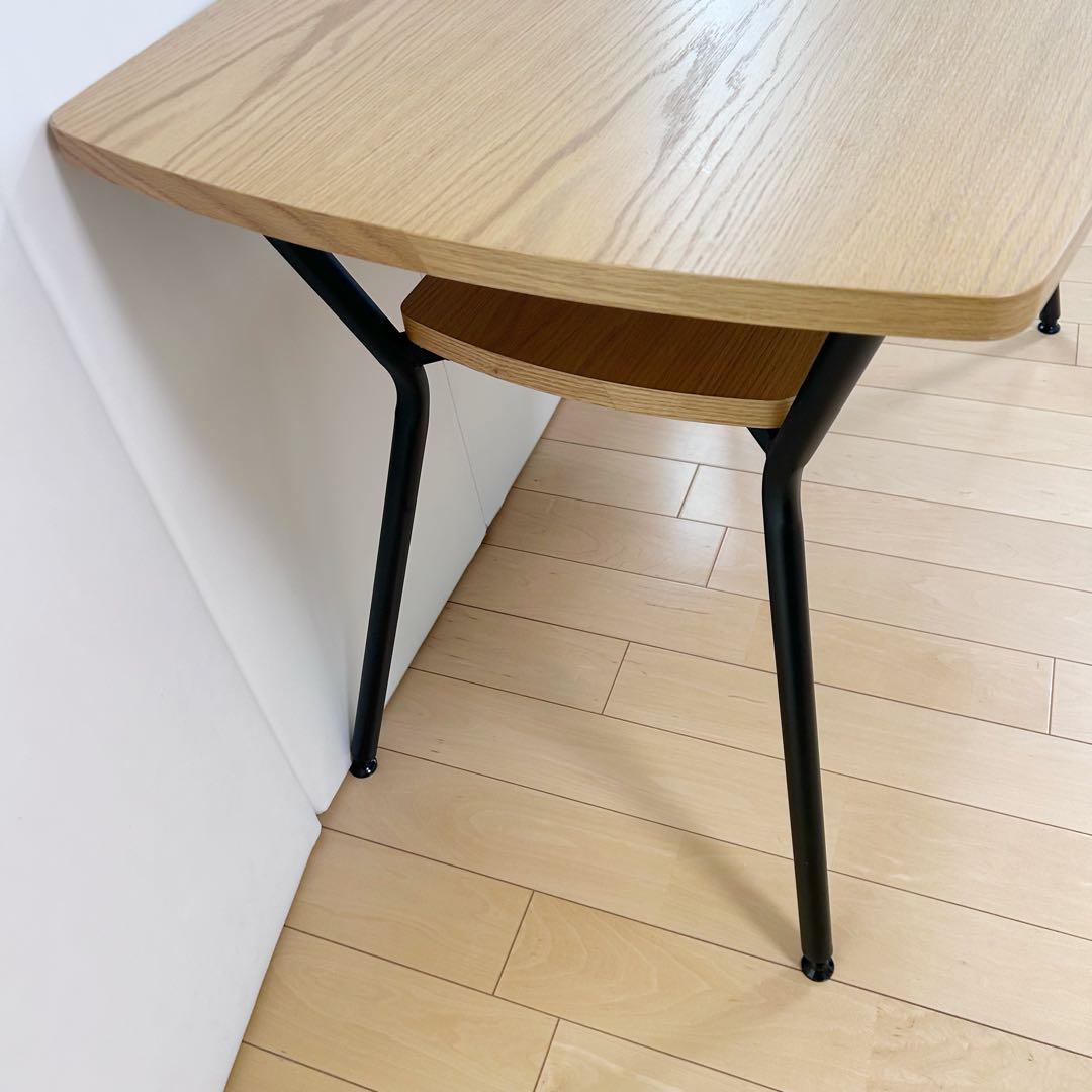 東谷　センターテーブル　ダイニング　天然木　オーク　アイアン脚　幅110 極美品