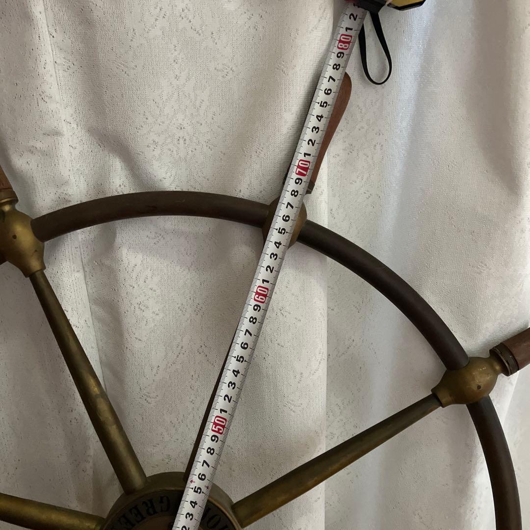 希少　船舶　John Hastie & Co. Ltd 舵輪　アンティーク　真鍮