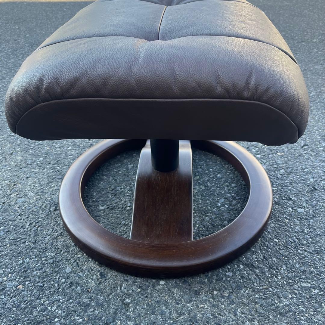 ②イエリアーダ フィヨルド 本革 リクライニングチェア オットマン レザー