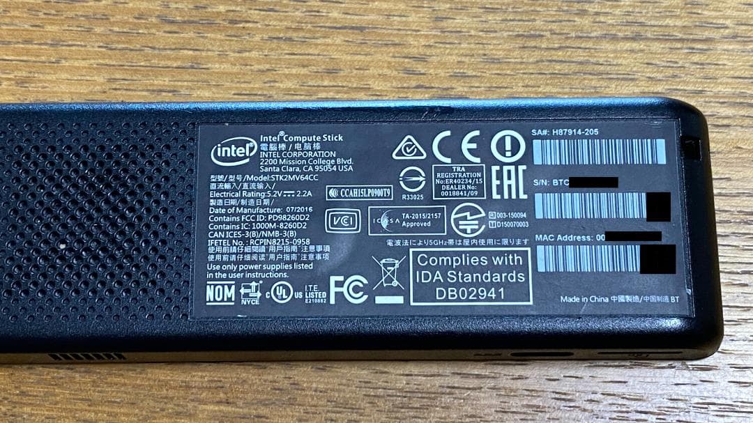 Intel Compute Stick スティックPC Win10 Prof.