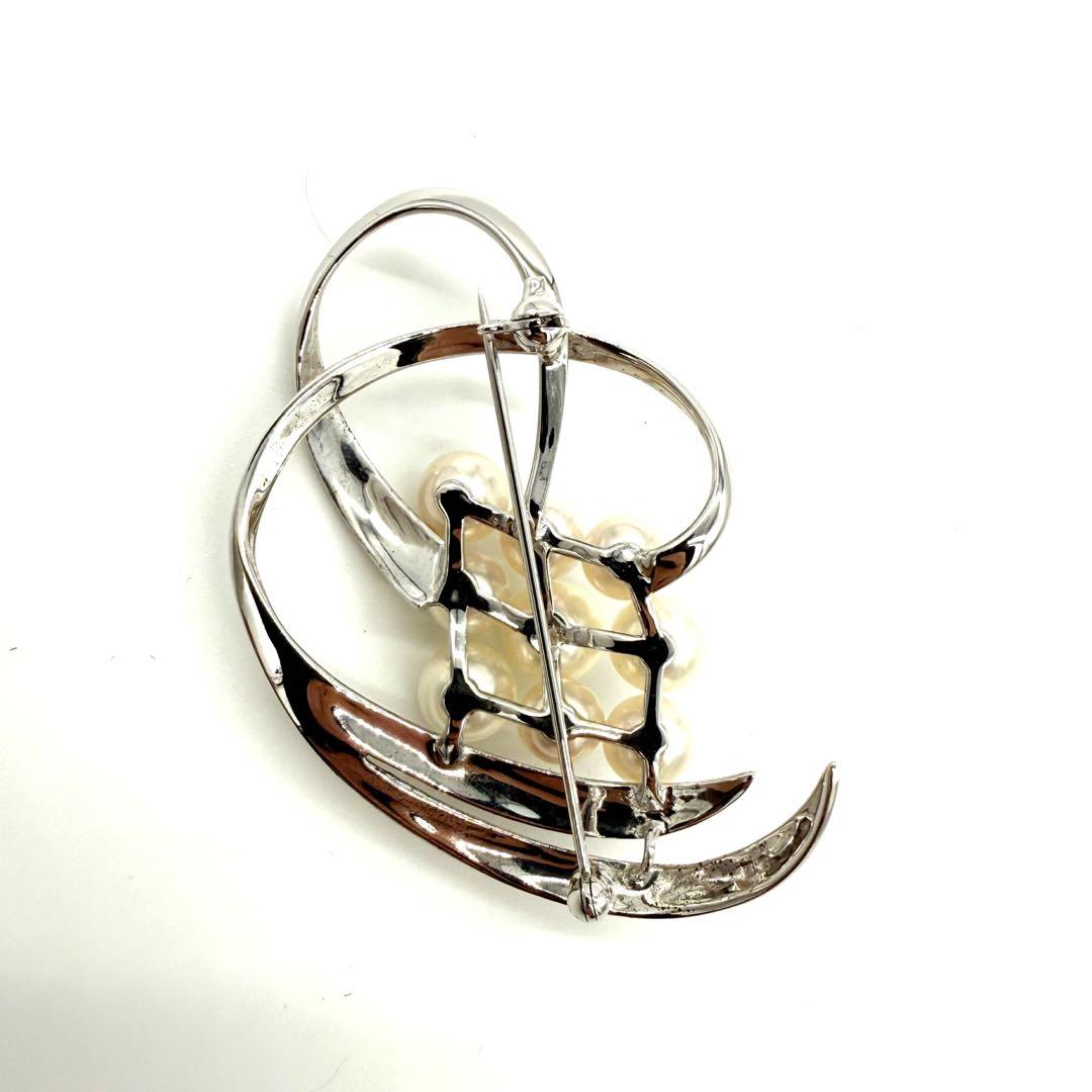★良品★MIKIMOTO ミキモト パール ブローチ 刻印あり シルバー製