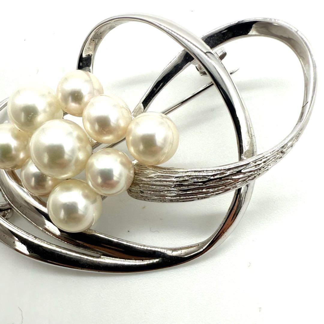 ★良品★MIKIMOTO ミキモト パール ブローチ 刻印あり シルバー製
