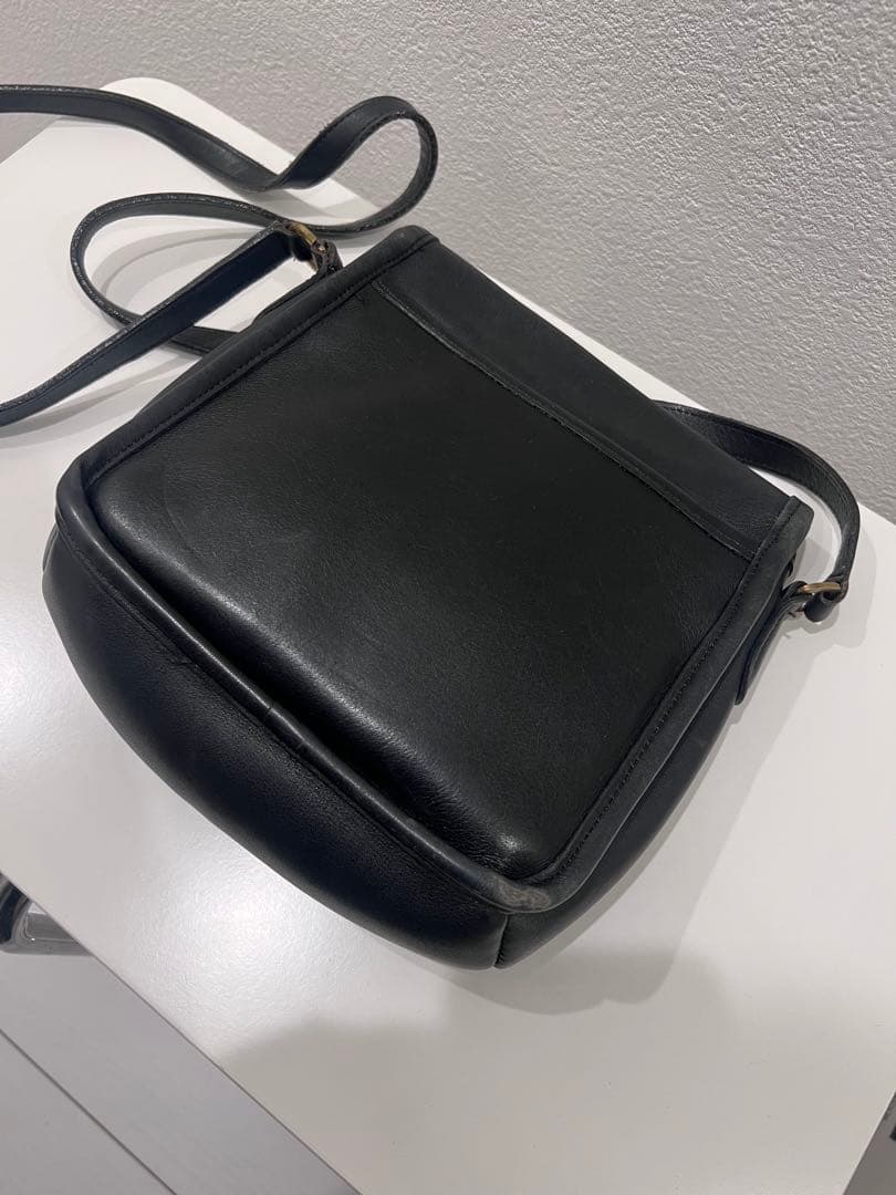 オールドコーチ　レザーショルダーバッグ OLD COACH 黒　ヴィンテージ