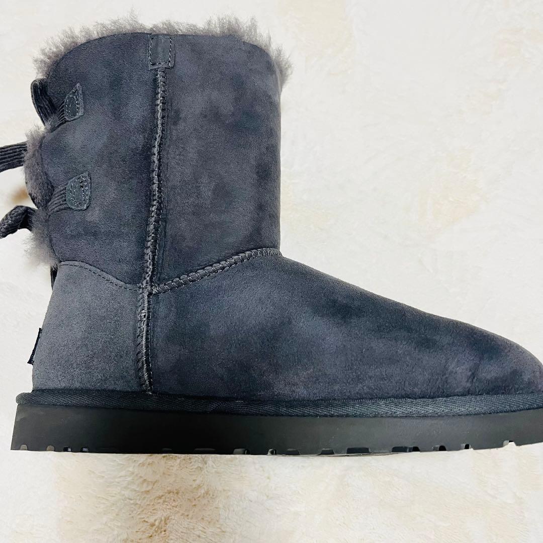 アグUGG W BAILEY BOW CORDUROY グレー 7 24cm