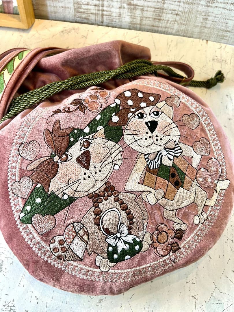 お纏めリクエスト＊ロラライハリス♡ブラックWデニム絞りバッグ♡ベロアのショルダー