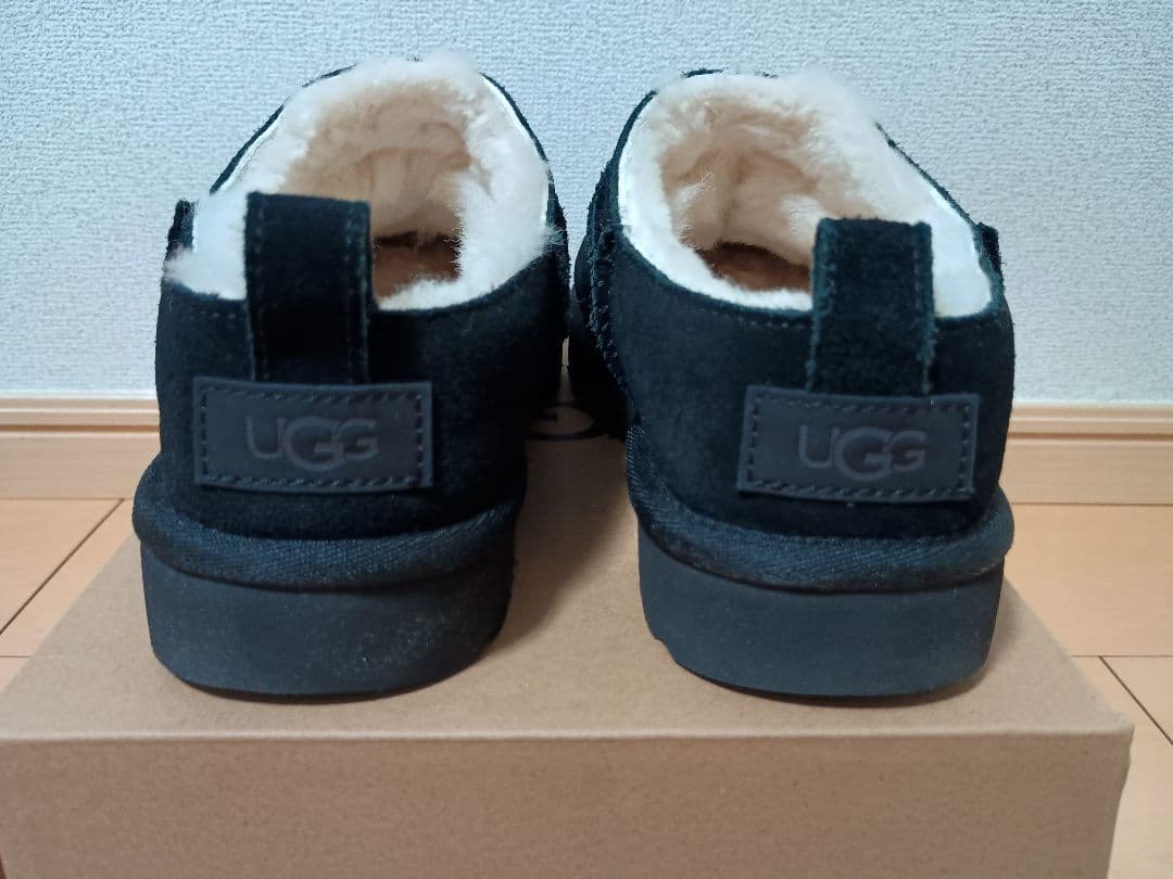 正規品ugg クラシックマイクロ　ブラック 25cm スリッポン黒